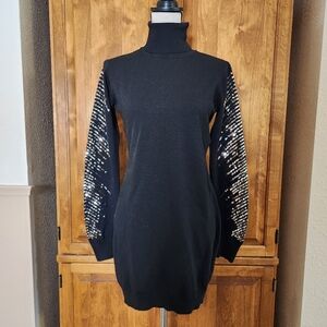 80 PARK Back Turtleneck Sweaterdress | M